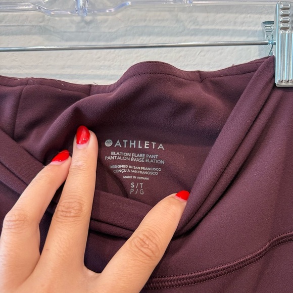 Athleta Maroon Flare Pants - Picture 3 of 5
